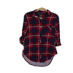 NWT Polly & Esther Women's Flannel Long Sleeve Lightweight Size Medium